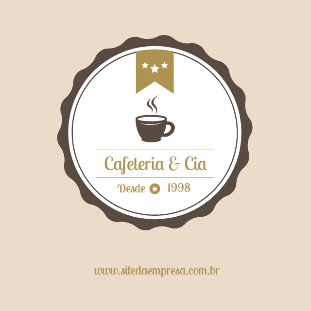 Logo para Cafeteria Estilo Selo Vintage para Editar
