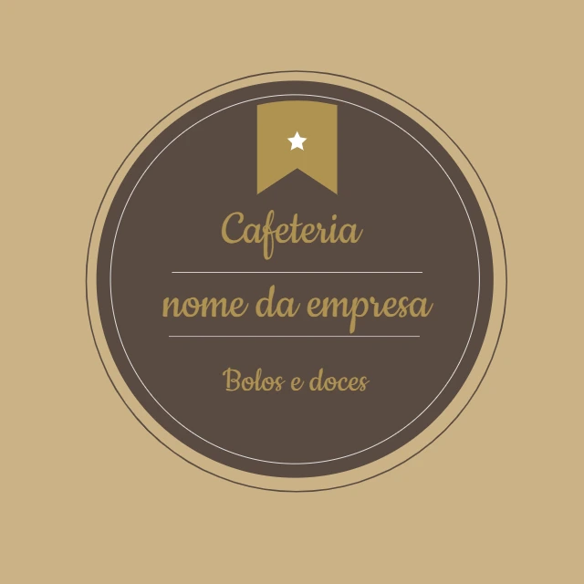 Logo para Cafeteria e Doceria Editável Online