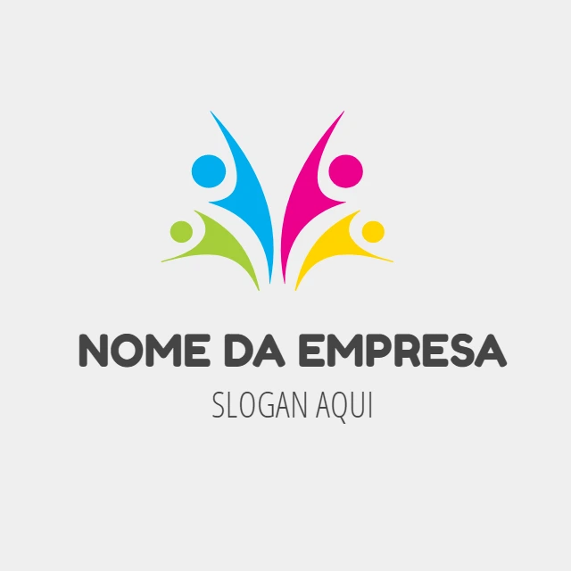 Logo Abstrato com Pessoas Coloridas para Editar Online