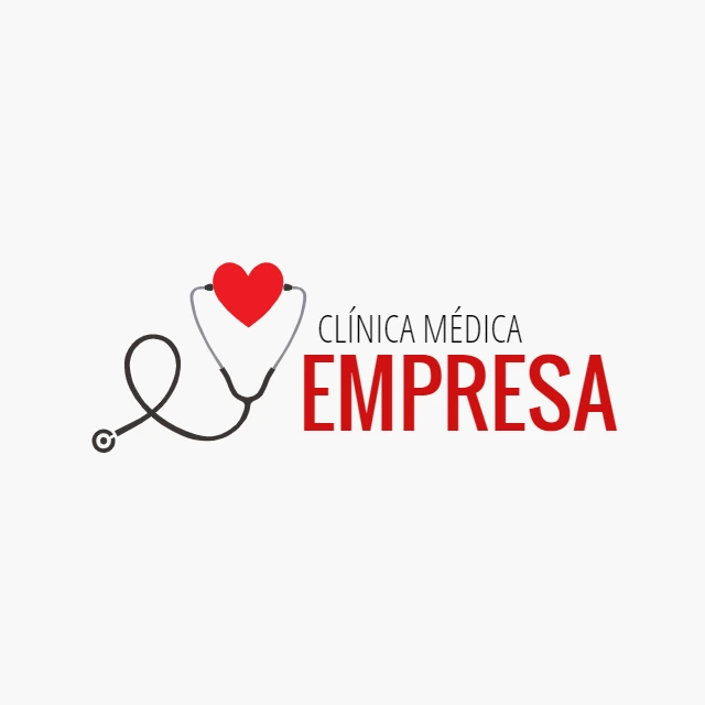 Logo de Saúde com Estetoscópio e Coração para Editar Online