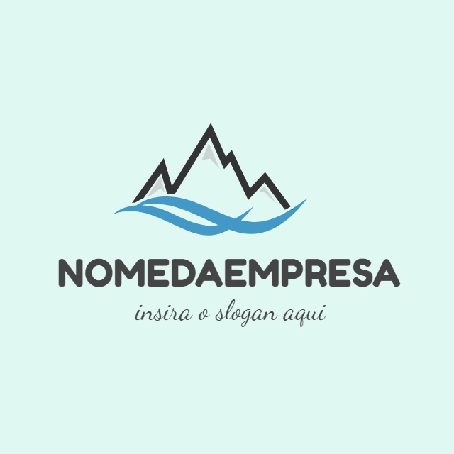 Logo de Turismo com Montanhas para Editar e Baixar