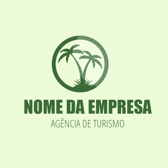 Logo de Turismo com Coqueiros para Editar Online