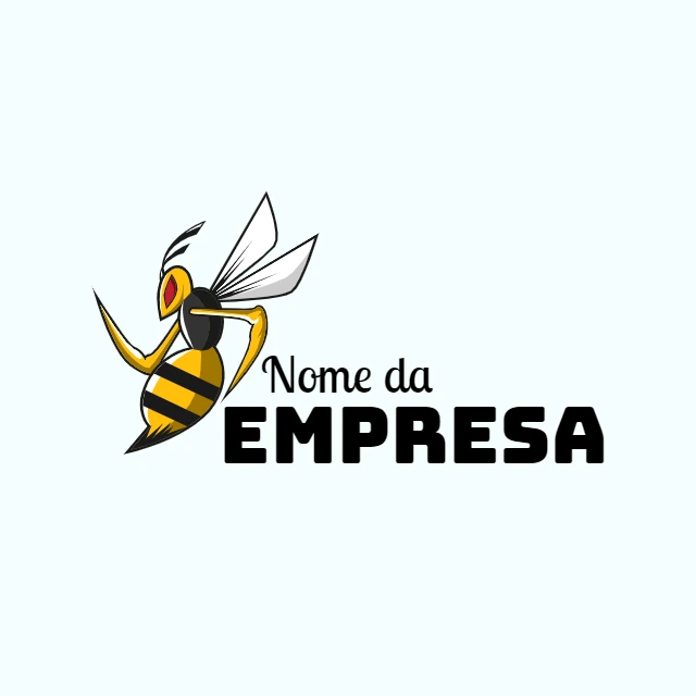 Logotipo Editável Online com Mascote de Abelha para Empresas