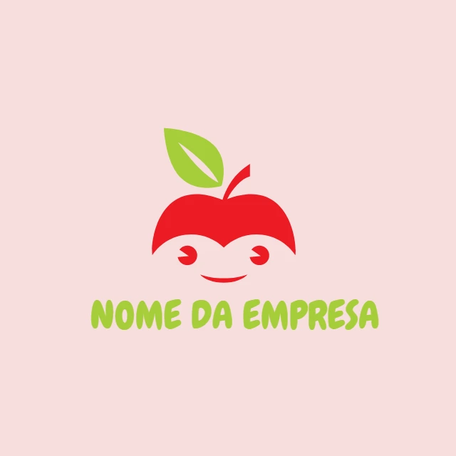 Logo de Maçã Fofa para Empresas de Alimentação Editável