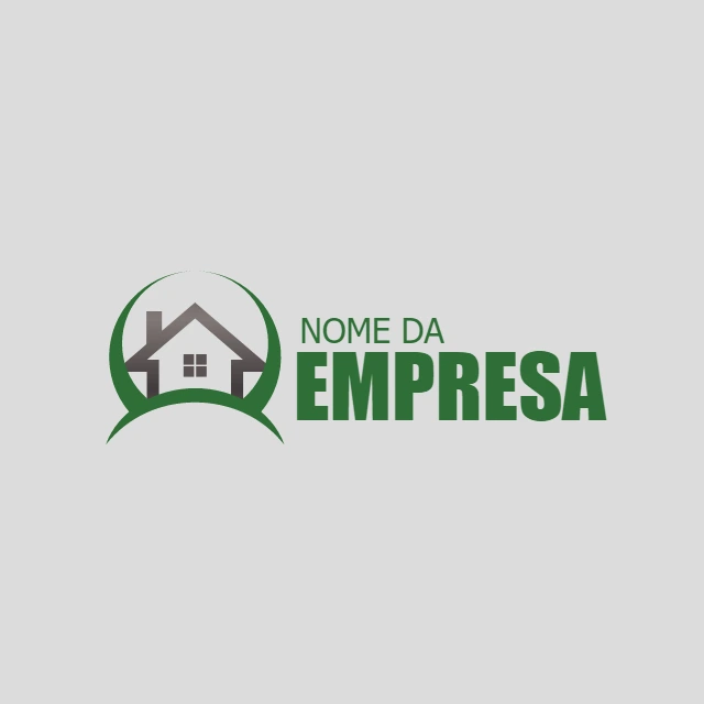 Logo Editável para Imobiliária com Casa para Editar