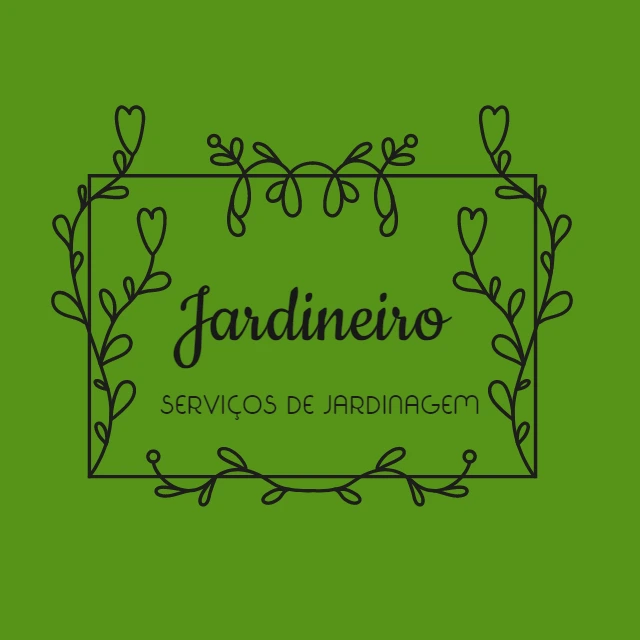Logo de Jardinagem com Moldura Floral para Editar Online
