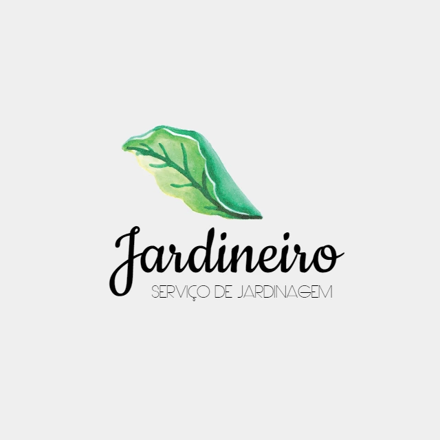 Logotipo Jardinagem com Folha Aquarela para Editar Online