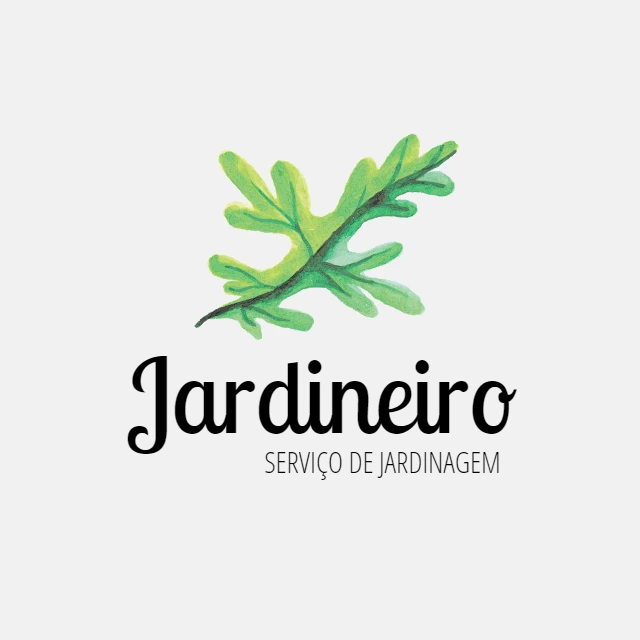 Logo Jardinagem com Folha em Aquarela para Editar