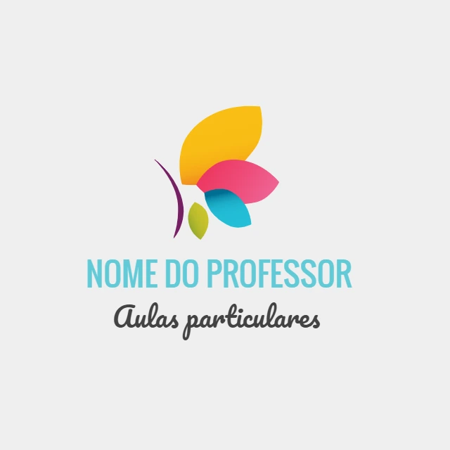 Logo Editável para Professor de Aulas Particulares