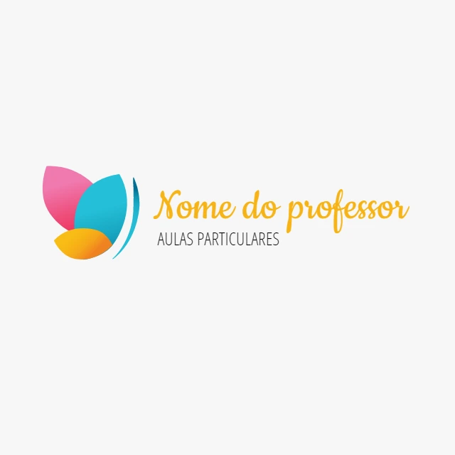 Logo para Professor Abstrato e Colorido para Editar Online