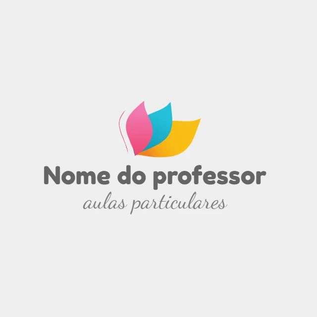 Logo para Professor Colorido e Abstrato para Editar Online