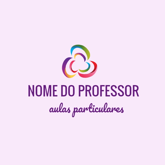 Logo Abstrato Colorido para Professor para Editar Online