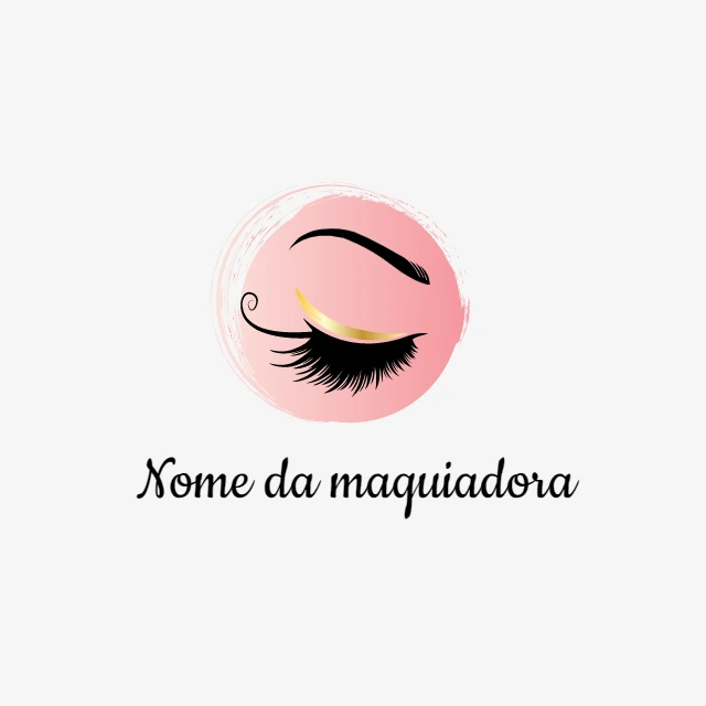 Logo Lash Designer com Cílios e Aquarela para Editar Online
