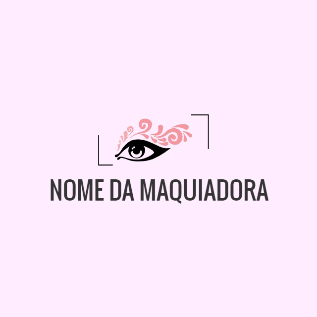 Logo Editável Lash Designer com Olho Elegante para Editar