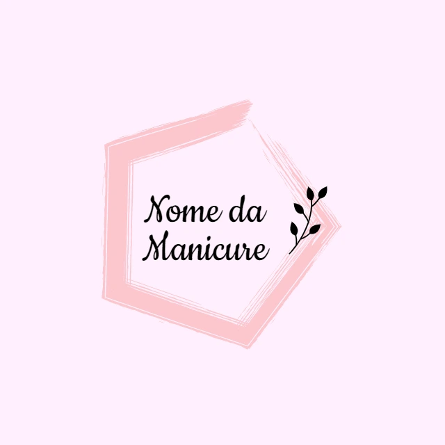 Logo Editável para Manicure com Ramo Delicado para Editar