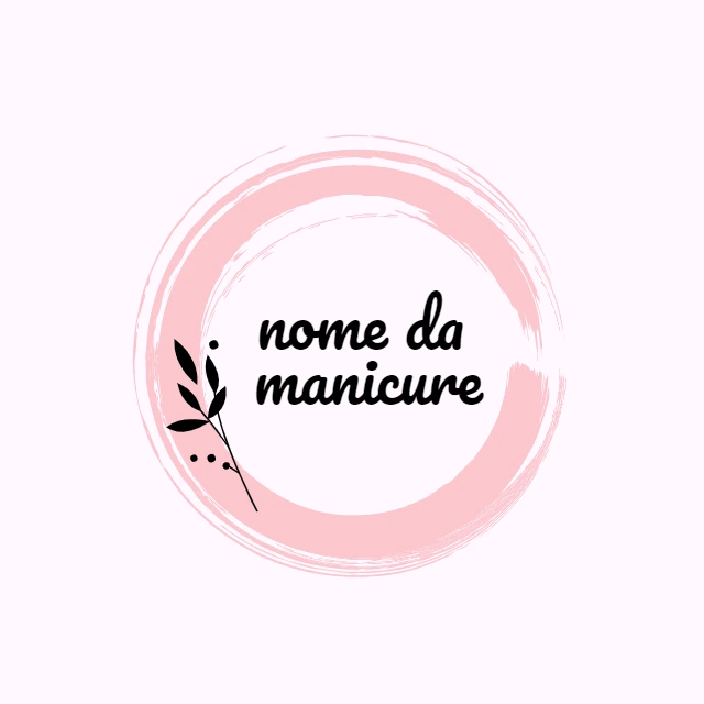 Logo para Manicure com Ramo de Folhas para Editar Online