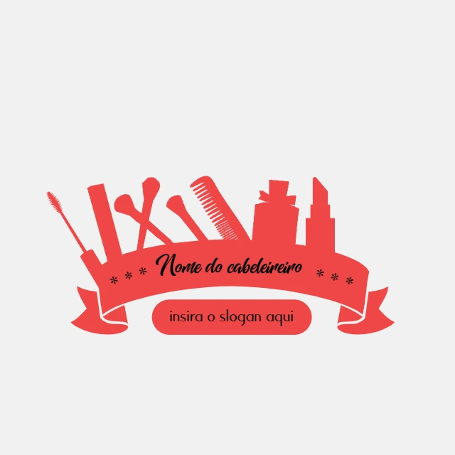 Logo para Salão de Beleza com Ícones de Beleza para Editar