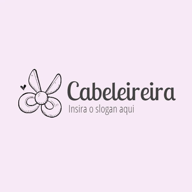 Logo Editável para Cabeleireira com Tesoura Delicada
