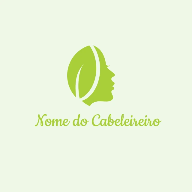 Logo Cabeleireira com Folha Natural para Editar Online