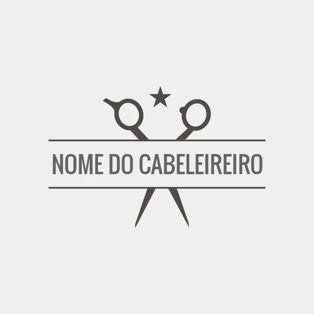 Logo para Cabeleireiro com Tesoura Editável Online