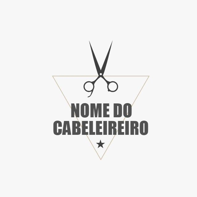 Logo para Cabeleireiro com Tesoura Editável Online