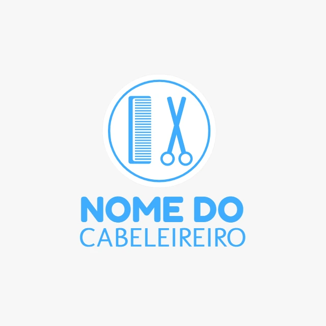Logo para Cabeleireiro com Tesoura e Pente para Editar Online