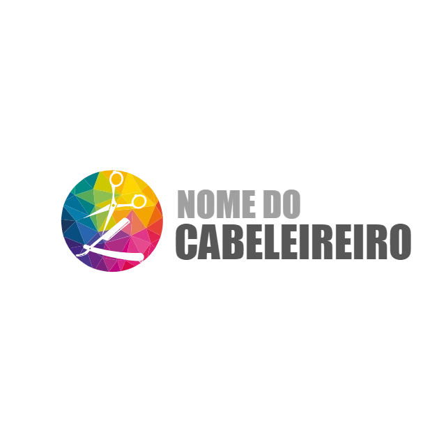 Logo Cabeleireiro Colorido e Moderno para Editar Online