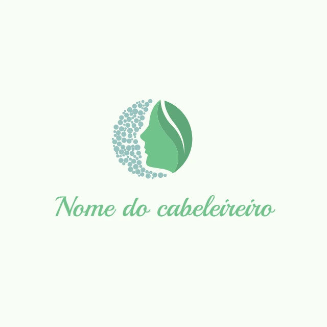 Logotipo para Salão de Beleza com Rosto Feminino para Editar