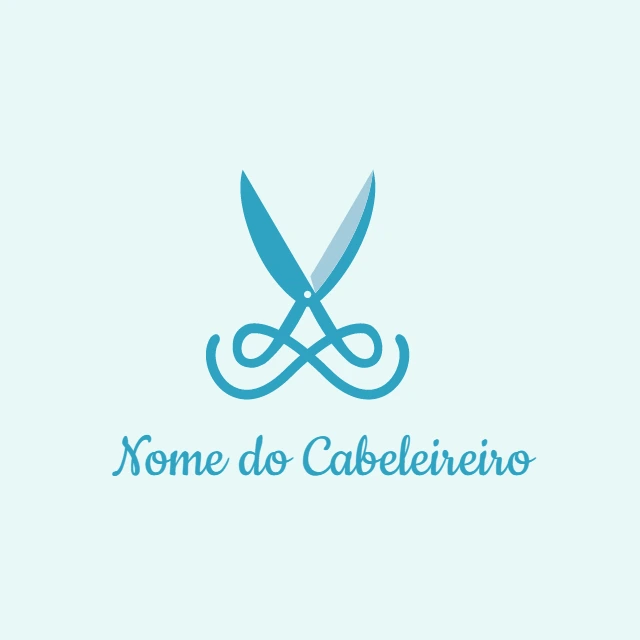 Logotipo de Cabeleireiro com Tesoura para Editar Online