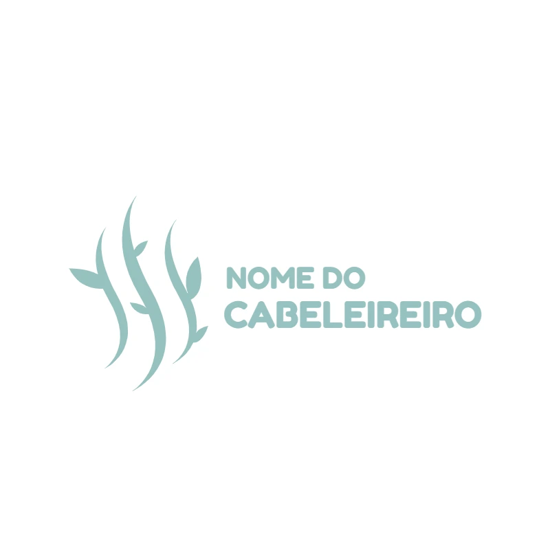 Logo para Cabeleireiro com Folhas para Editar Online