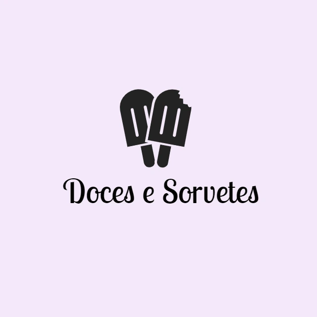 Logotipo Editável para Sorveteria e Doceria para Personalizar
