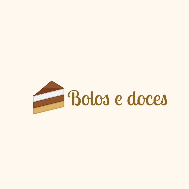 Logo para Doceria com Bolo para Editar e Baixar