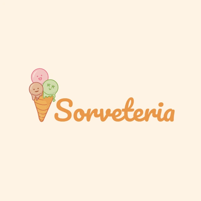 Logo para Sorveteria com Sorvete Fofo para Editar Online