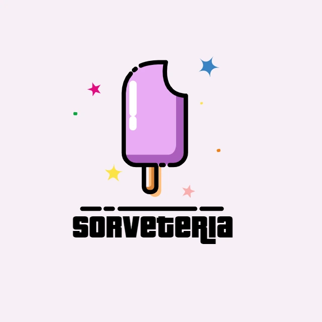Logo para Sorveteria com Picolé para Editar Online