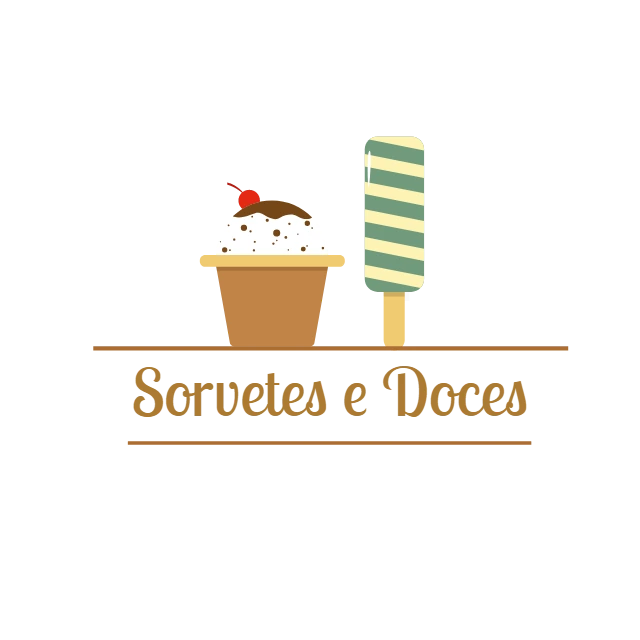Logo para Sorveteria e Doces Editável Online