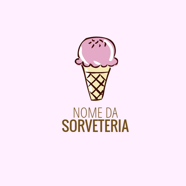 Logo para Sorveteria Ilustrado para Editar Online