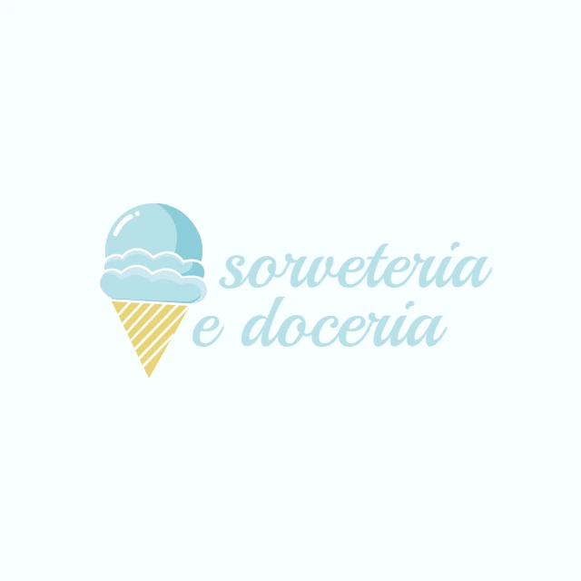 Logo para Sorveteria e Doceria Editável Online