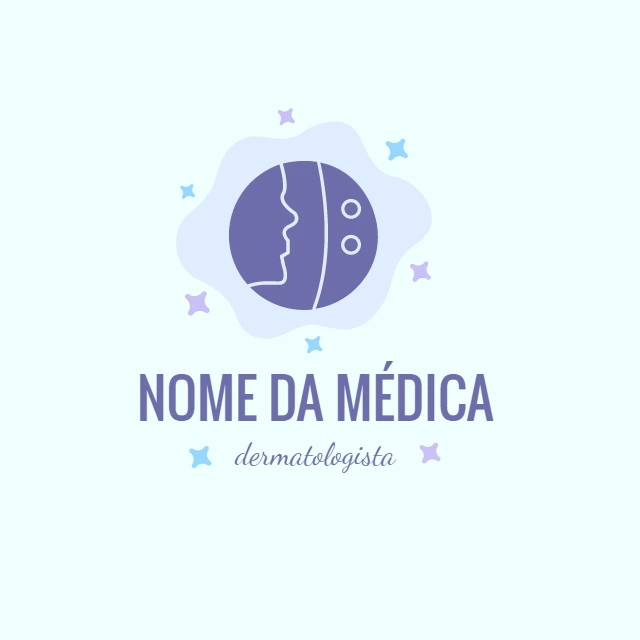 Logo Dermatologista com Estrelas para Editar Online