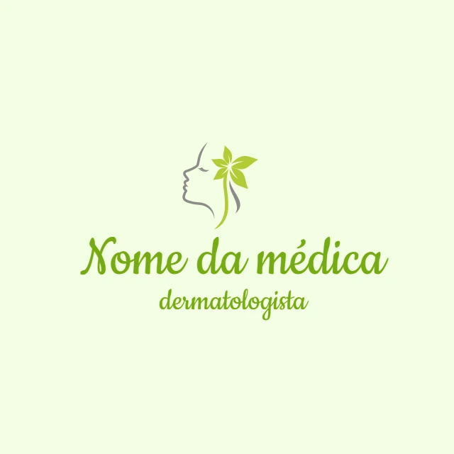 Logo Editável de Dermatologia e Estética para Editar