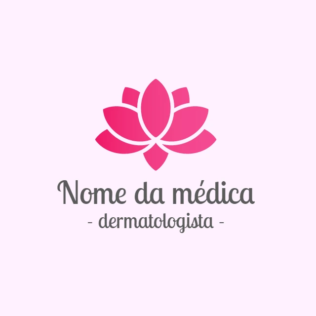 Logo Dermatologista com Flor de Lótus para Editar Online
