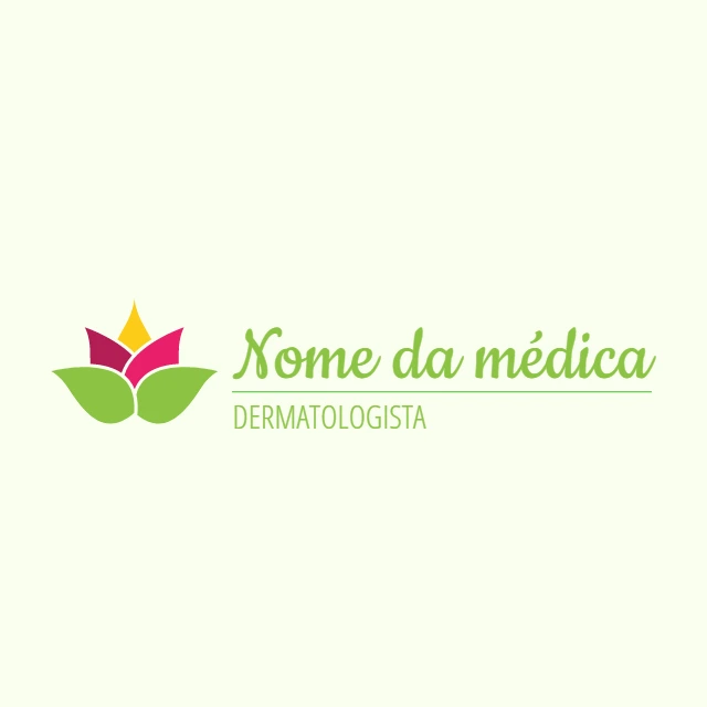 Logo Dermatologista Flor de Lótus para Editar Online