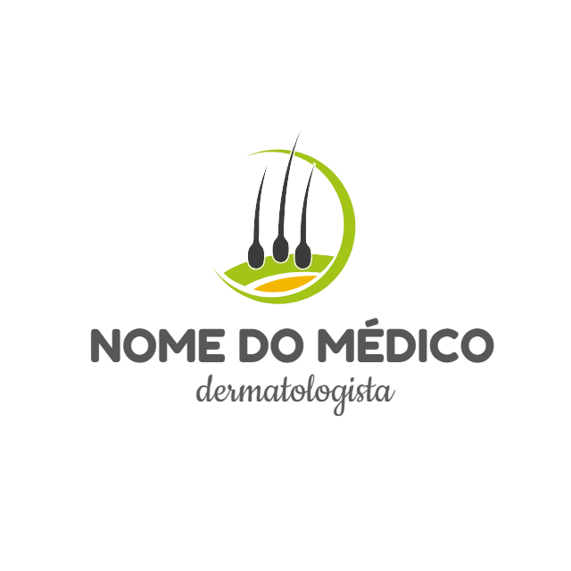 Logo para Dermatologista com Ícone de Cabelo para Editar