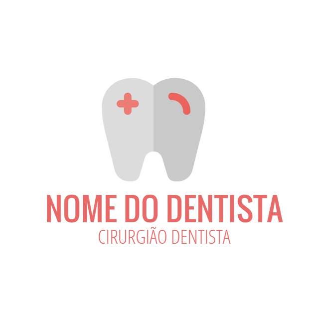 Logo Dentista Profissional com Ícone de Dente para Editar