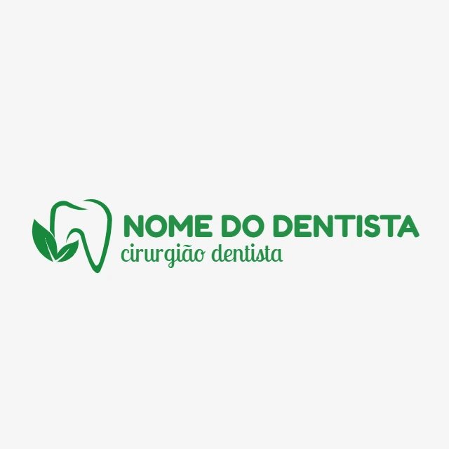 Logo para Dentista com Folhas para Editar Online