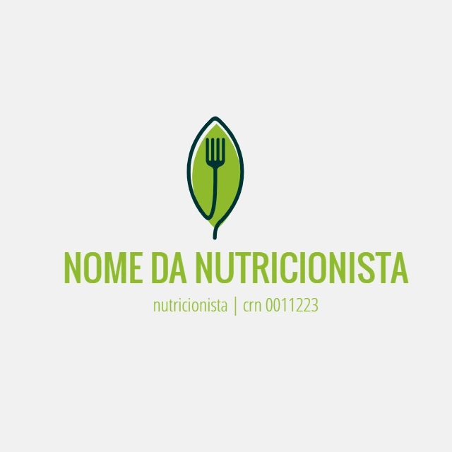 Logo para Nutricionista com Folha e Garfo para Editar Online