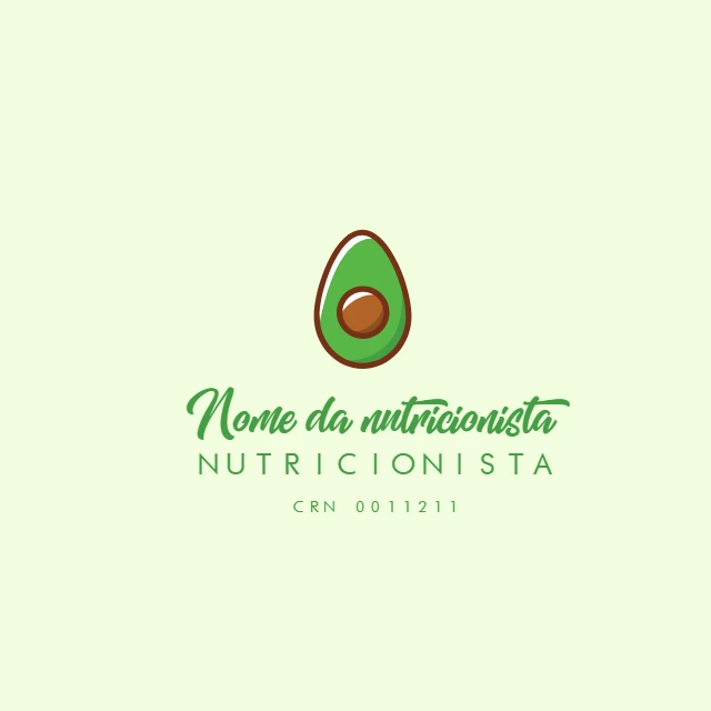 Logo para Nutricionista com Abacate para Editar Online