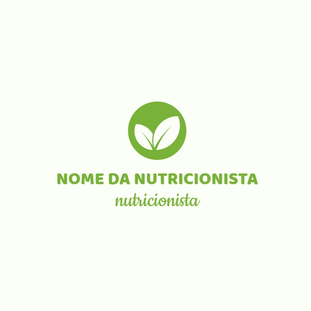 Logo Editável para Nutricionista com Folhas para Editar