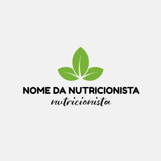 Logo Nutricionista Editável com Folhas para Criar Online