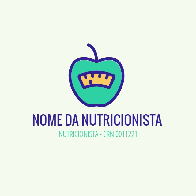 Logo para Nutricionista com Maçã para Editar Online