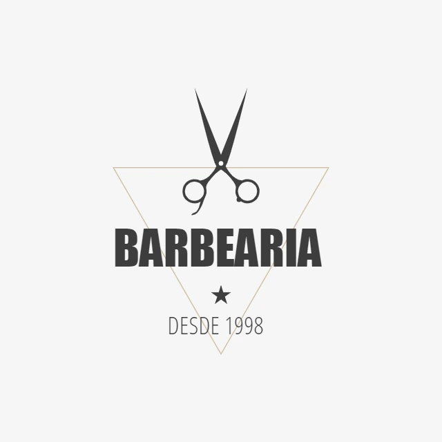 Logo Barbearia Profissional para Editar e Baixar